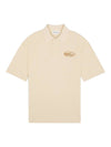 Oversized Textured Polo Shirt Wheat - MAISON KITSUNE - BALAAN 1