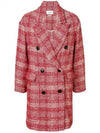 11Th Anniversary Ebra Check Double Coat Red - ISABEL MARANT - BALAAN 2