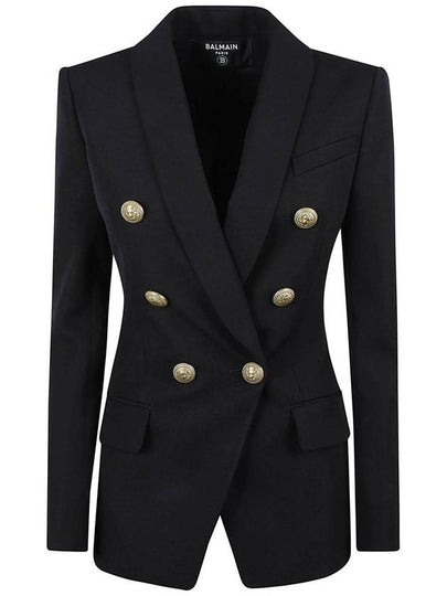 Double Breasted Blazer Jacket Black - BALMAIN - BALAAN 2