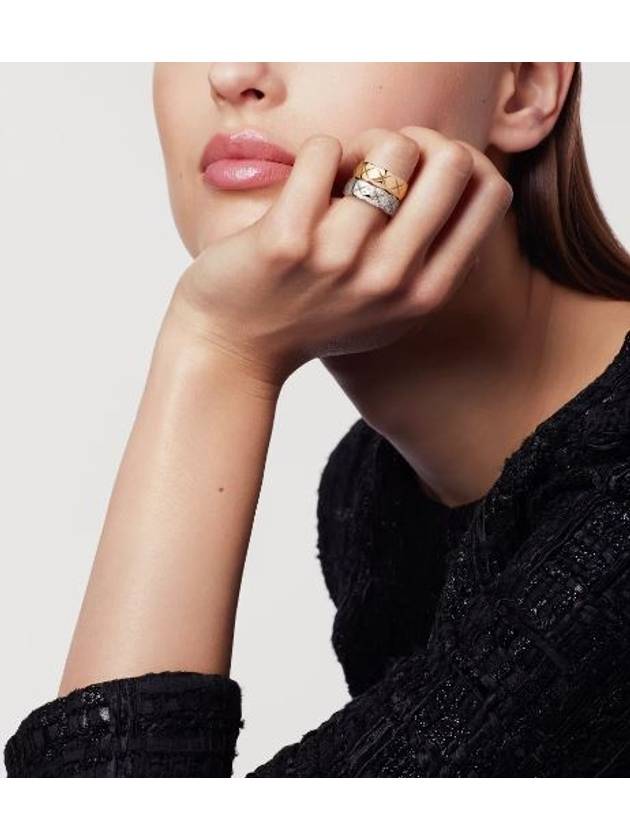 Coco Crush Quilted Motif Small Ring Gold - CHANEL - BALAAN 7