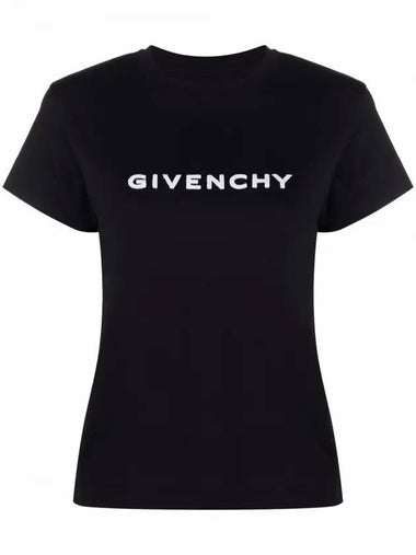 Cotton 4G Slim Fit Short Sleeve T-Shirt Black - GIVENCHY - BALAAN 1