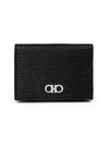 Men's Gancini Logo Leather Card Wallet Black - SALVATORE FERRAGAMO - BALAAN 3