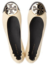 Claire Ballerina Flat Cream Black - TORY BURCH - BALAAN.