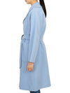 Rovo Wrap Wool Singe Coat Light Blue - MAX MARA - BALAAN 4