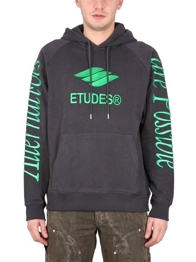 SWEATSHIRT WITH LOGO EMBROIDERY - ETUDES - BALAAN 1