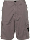 Light Stretch Cotton Bermuda Shorts Dove Grey - STONE ISLAND - BALAAN 1