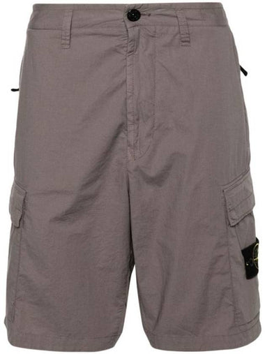 Light Stretch Cotton Bermuda Shorts Dove Grey - STONE ISLAND - BALAAN 1