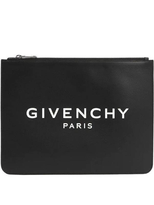 Logo Large Clutch Bag Black - GIVENCHY - BALAAN 2