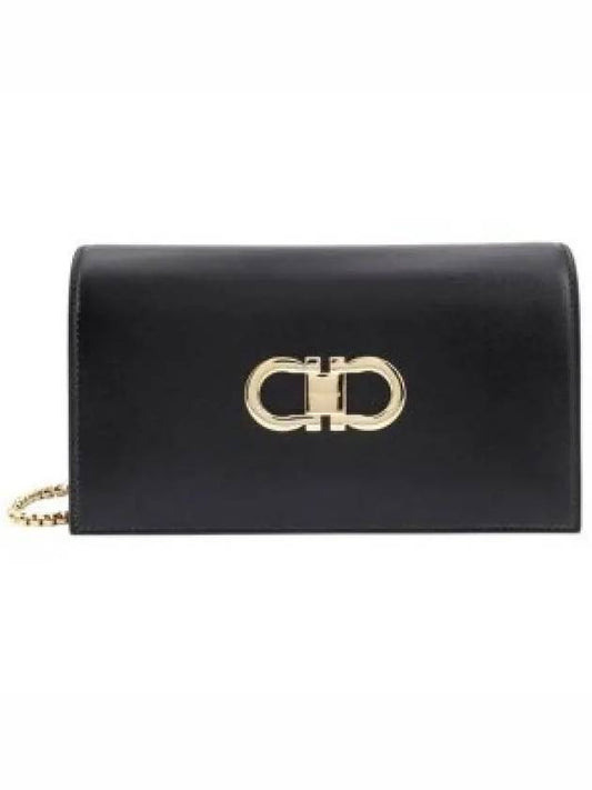 Double Gancini Mini Bag Black - SALVATORE FERRAGAMO - BALAAN 2