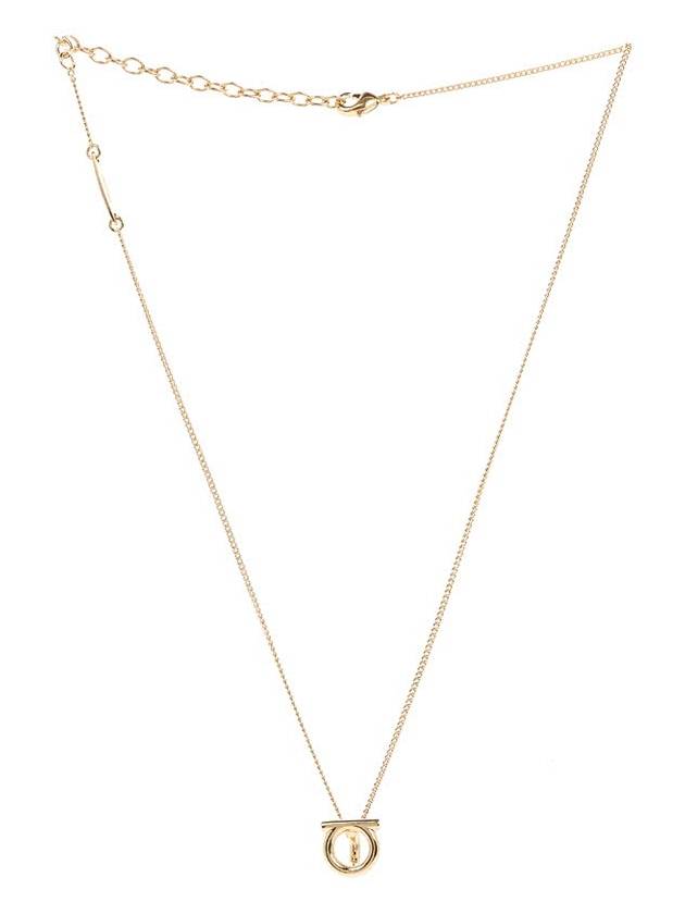 Gancini 3D Crystal Necklace Gold - SALVATORE FERRAGAMO - BALAAN 3