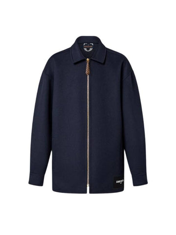 Double Face Zip-Up Jacket Navy - LOUIS VUITTON - BALAAN 1