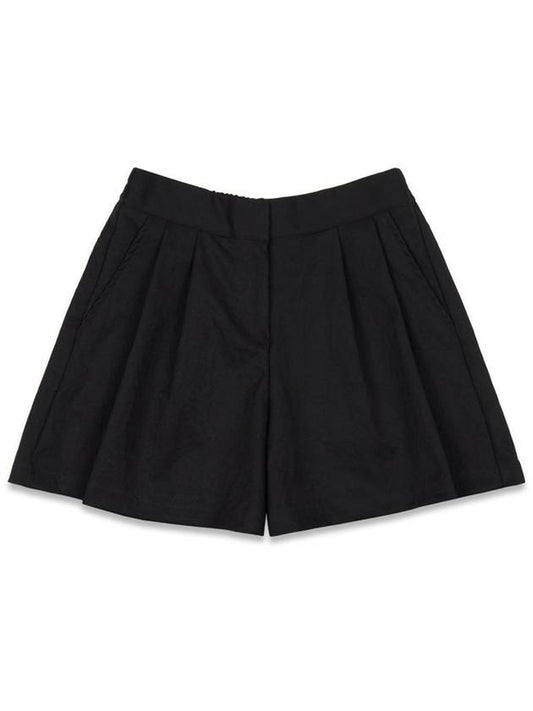 Women s Two Pin Tuck Balloon Short Pants Black MCFW24PT2 - MACKY - BALAAN 2