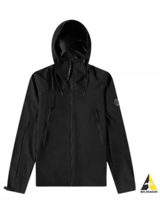 Pro-Tech Ribbed Hooded Jacket Black - CP COMPANY - BALAAN 2