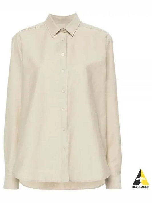 Signature Cotton Shirt Beige - TOTEME - BALAAN 2