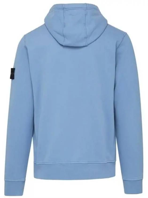 Wappen Patch Cotton Fleece Hoodie Powder Blue - STONE ISLAND - BALAAN 3