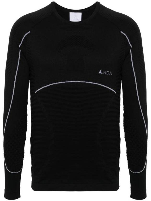 Long Sleeve T Shirt RBMW0100FA72BLK0001 Black - ROA - BALAAN 1