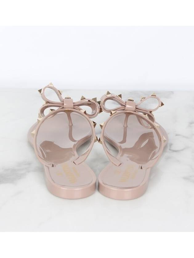 Rockstud ribbon flip flop slippers 37 240 - VALENTINO - BALAAN 4