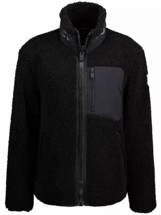 Men's Sagrek Shearling Fleece Zip-Up Jacket Black - MOOSE KNUCKLES - BALAAN 2