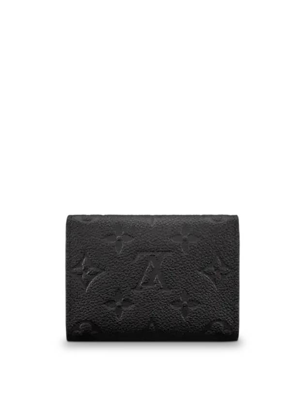 Monogram Embossed Leather Business Card Wallet Black - LOUIS VUITTON - BALAAN 3