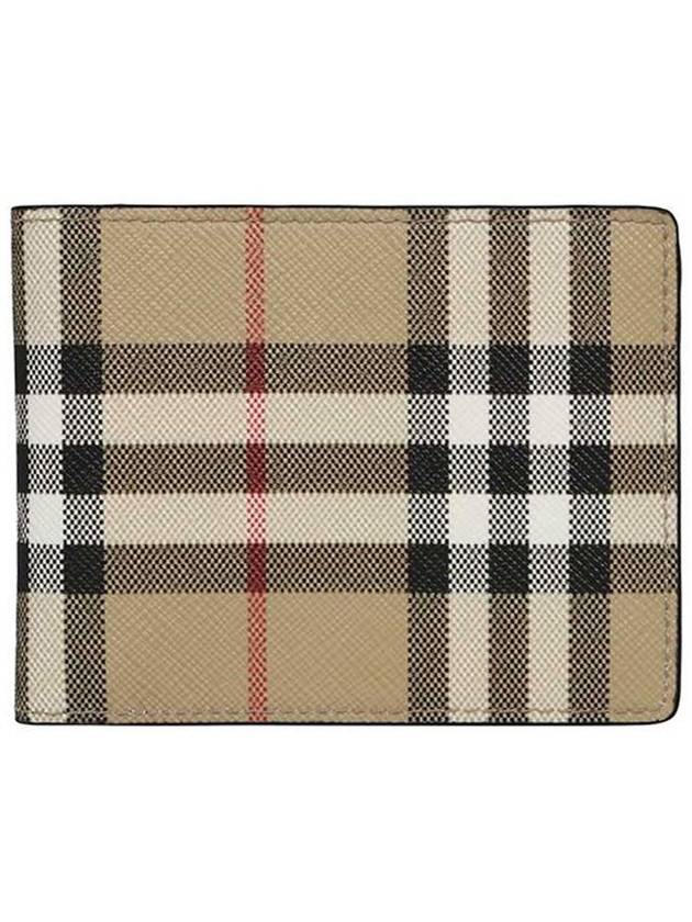 Vintage Check Heelfold Half Wallet Beige - BURBERRY - BALAAN 2