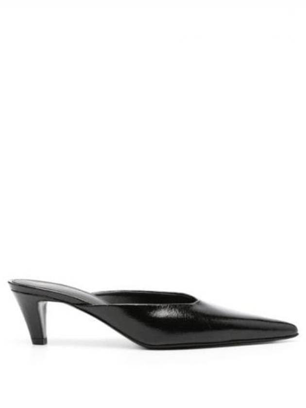 Pointed Toe Leather Mules Black - TOTEME - BALAAN 2