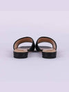 Double G Leather Slide Slippers Black - GUCCI - BALAAN 6