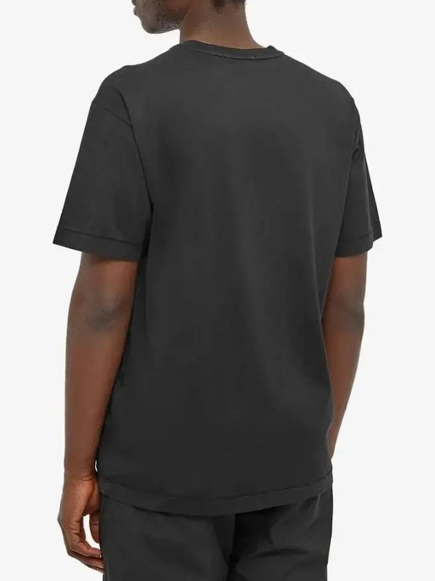 Logo Patch Short Sleeve T-Shirt Black - STONE ISLAND - BALAAN 4