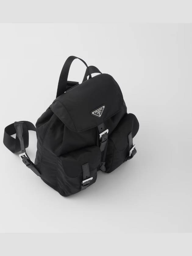 Triangle Logo Re-Nylon Small Backpack Black - PRADA - BALAAN 6