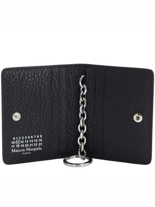 4 Stitch Keyring Card Wallet Black - MAISON MARGIELA - BALAAN 3