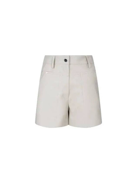 Soft leather pocket shorts gray - STELLA MCCARTNEY - BALAAN 1