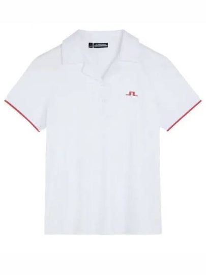 Women's Solange Short Sleeve Polo Shirt White - J.LINDEBERG - BALAAN 2