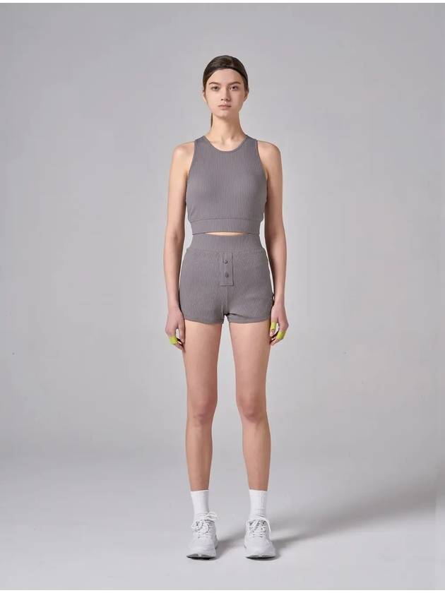 AW11PS04 Tech rib shortsgray - ATHPLATFORM - BALAAN 2