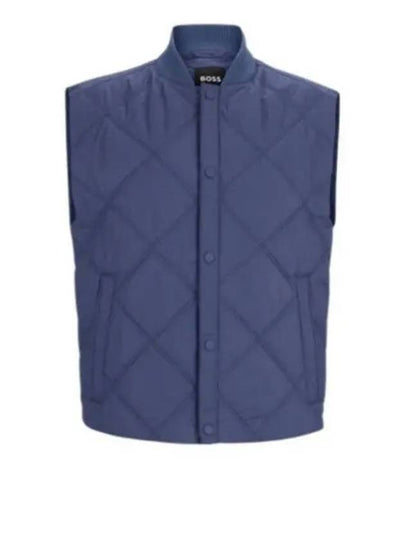 Diamond Quilted Water Repellent Vest Blue - HUGO BOSS - BALAAN 2