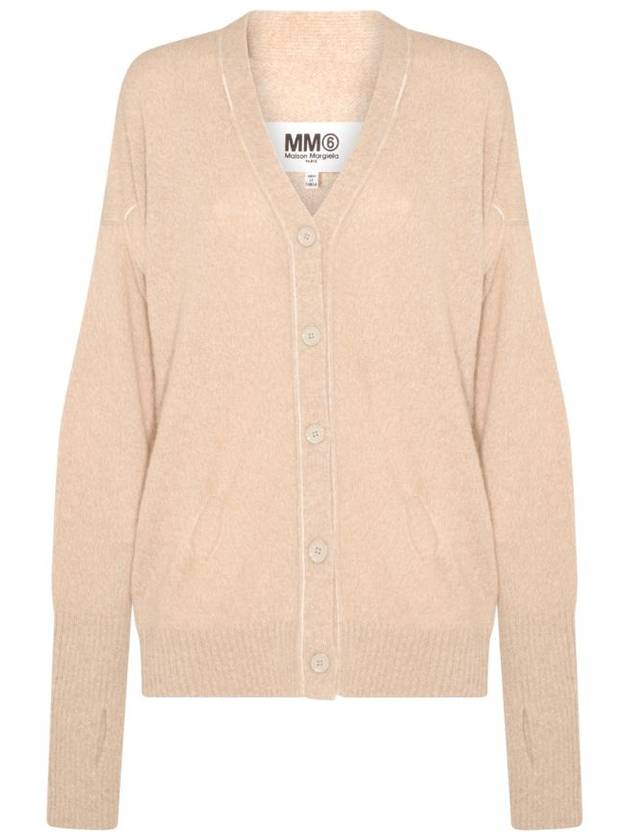 MM6 BEIGE ALPACA BLEND CARDIGAN S52HP0010S18289961 - MAISON MARGIELA - BALAAN 1