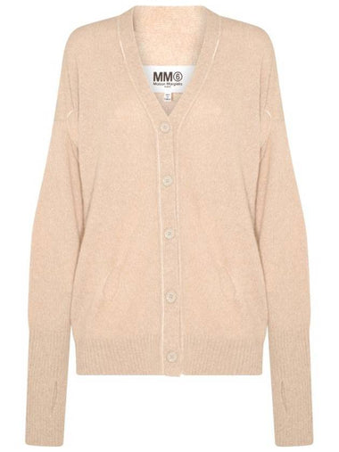 MM6 BEIGE ALPACA BLEND CARDIGAN S52HP0010S18289961 - MAISON MARGIELA - BALAAN 1