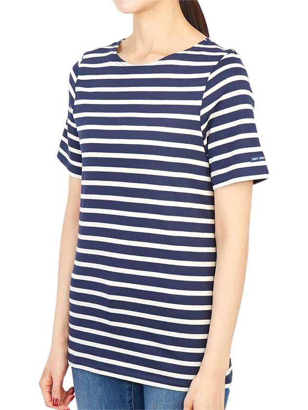 Levant Modern Striped Short Sleeve T-Shirt Navy - SAINT JAMES - BALAAN 3