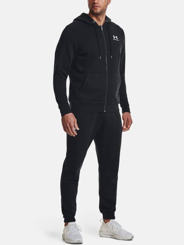 Essential Fleece Hooded Jacket Black - UNDER ARMOUR - BALAAN 6