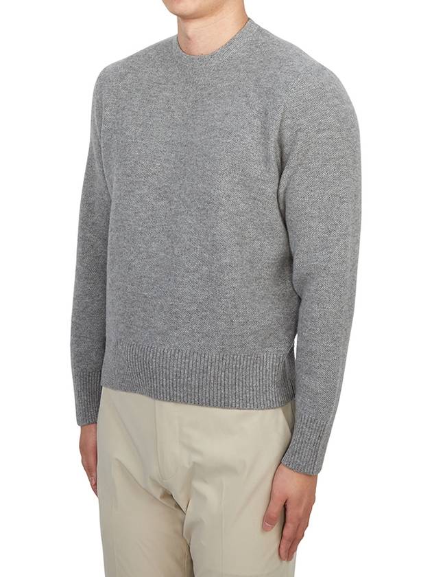 Arm Band Merino Wool Pique Knit Top Grey - THOM BROWNE - BALAAN 4