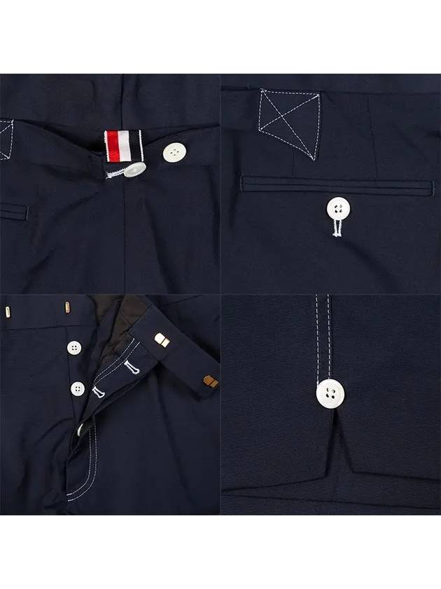 Men's Stitched Chino Shorts Navy - THOM BROWNE - BALAAN 9