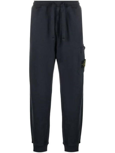 Compass Patch Cotton Track Pants Navy - STONE ISLAND - BALAAN 1