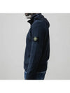 Compass Badge Cotton Zip-up Hoodie Navy - STONE ISLAND - BALAAN 5