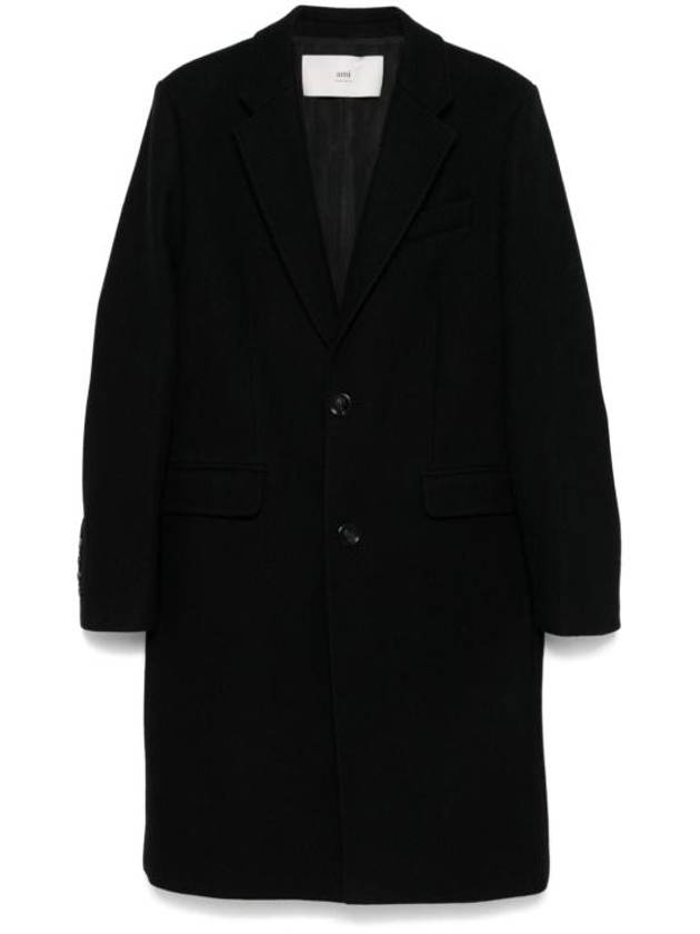 Wool Single Coat Black - AMI - BALAAN 2