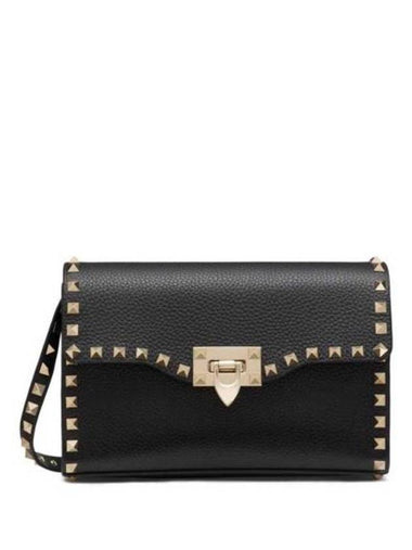 Women's Rockstud Small Shoulder Bag Black - VALENTINO - BALAAN 1