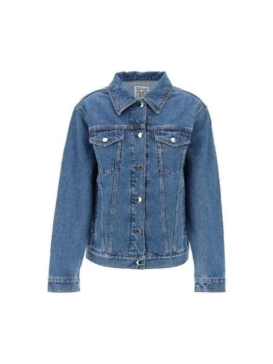 Toteme Women Jacket Blazer Classic Trucker Denim 242 WRO2395 FB0045 167 - TOTEME - BALAAN 1