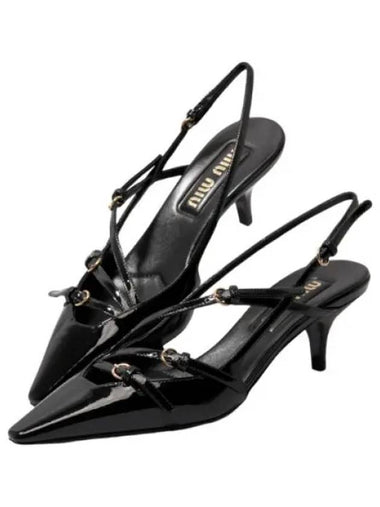 buckle patent leather slingback - MIU MIU - BALAAN 1