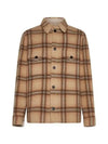 Kervon Check Wool Shirt Jacket Camel - ISABEL MARANT - BALAAN 2