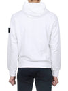 Logo Patch Drawstring Hoodie White - STONE ISLAND - BALAAN 5