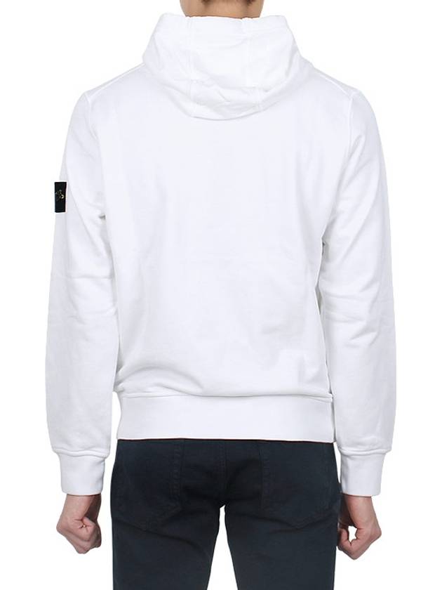 Logo Patch Drawstring Hoodie White - STONE ISLAND - BALAAN 5