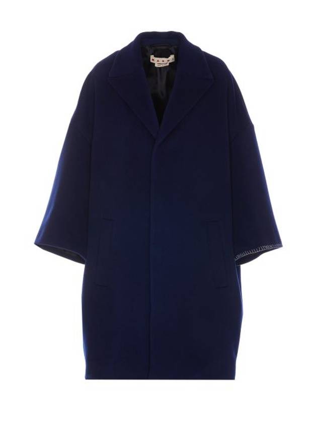 Stitched Logo Single Coat Blue - MARNI - BALAAN 2