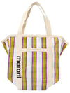 Striped Tote Bag Yellow White - ISABEL MARANT - BALAAN 2